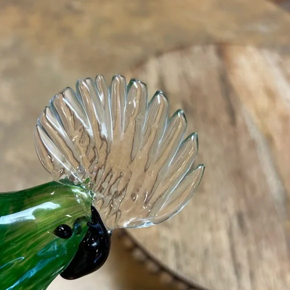Hand Blown Murano Glass Cockatoo Heavy Art Figurine - Picture 11 of 15